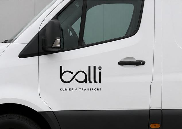 Nahaufnahme der balli Fahrzeugbeschriftung an der Fahrertür